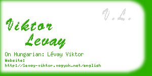 viktor levay business card